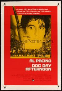 1a314 DOG DAY AFTERNOON linen style B int'l 1sh '75 Al Pacino, Sidney Lumet robbery classic!