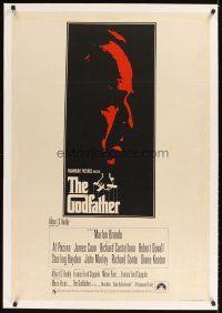 1a176 GODFATHER linen English 1sh '72 great art of Marlon Brando, Francis Ford Coppola classic!
