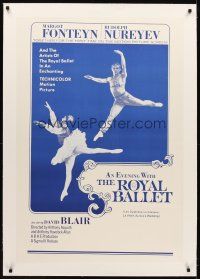 1a323 EVENING WITH THE ROYAL BALLET linen 1sh '65 English ballet dancers!
