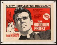 1a007 HOODLUM PRIEST linen 1/2sh '61 religious Don Murray saves thieves & killers, and it's true!