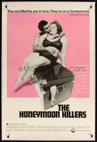 1a382 HONEYMOON KILLERS linen 1sh '70 classic anti-romantic image of Shirley Stoler & Lo Bianco!