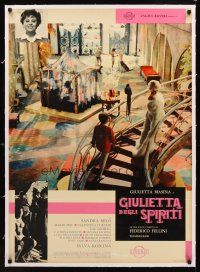 1a217 JULIET OF THE SPIRITS linen Italian lrg pbusta '65 Federico Fellini, Giulietta Masina