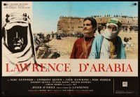 1a219 LAWRENCE OF ARABIA linen Italian lrg pbusta R70s David Lean, c/u Peter O'Toole & Omar Sharif!