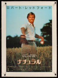 1a110 NATURAL linen Japanese '84 best image of Robert Redford throwing baseball!