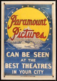 1a443 PARAMOUNT PICTURES linen 1sh '15 classic image of studio logo atop soaring mountain!