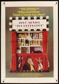 1a453 PRODUCERS linen 1sh '67 Mel Brooks, Zero Mostel & Gene Wilder perform on Broadway!