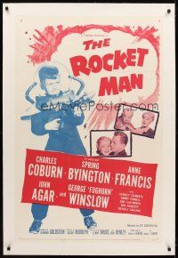 1a457 ROCKET MAN linen 1sh '54 Foghorn Winslow in space suit, written by Lenny Bruce!