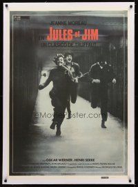 1a138 JULES & JIM linen Spanish R82 Francois Truffaut, Jeanne Moreau, Oskar Werner, different!