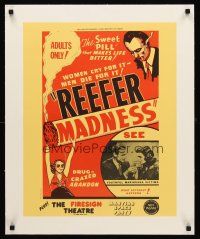 1a036 REEFER MADNESS linen special 18x22 R72 teens & marijuana, women cry for it, men die for it!
