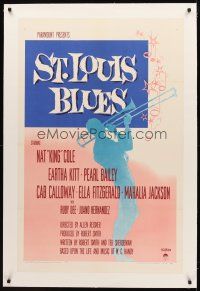 1a484 ST. LOUIS BLUES linen 1sh '58 Nat King Cole, the life & music of W.C. Handy!