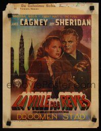 1b132 CITY FOR CONQUEST Belgian '47 great art of boxer James Cagney & beautiful Ann Sheridan!