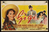 1b136 GIGI Belgian '58 art of winking Leslie Caron, Best Director & Best Picture winner!