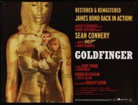 1b081 GOLDFINGER British quad R07 Sean Connery as James Bond 007, Honor Blackman & Shirley Eaton!