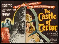 1b083 HORROR CASTLE British quad '64 La Vergine di Norimberga, Christopher Lee, Castle of Terror!