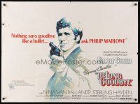 1b085 LONG GOODBYE British quad '74 Elliott Gould as Philip Marlowe, Sterling Hayden, film noir!