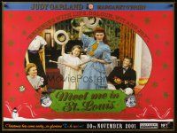 1b086 MEET ME IN ST. LOUIS advance British quad R01 Judy Garland, Margaret O'Brien, classic musical!
