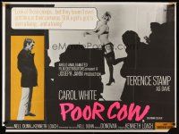 1b090 POOR COW British quad '67 1st Ken Loach, Terence Stamp, sexy Carol White!