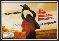 1b094 TEXAS CHAINSAW MASSACRE English reproduction poster R90s Tobe Hooper cult classic slasher horror!