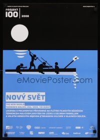 1b261 NEW WORLD film festival Czech 17x24 R08 Collin Farrell, art of natives in canoe!