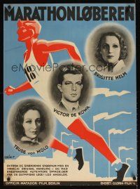 1b112 MARATHON RUNNER Danish '33 E.A. Dupont, Thea von Harbou, Brigitte Helm at '32 L.A. Olympics!