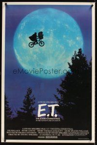 1b052 E.T. THE EXTRA TERRESTRIAL signed 1sh '82 by Michael Fulmer & Bess Wiley, bike over moon!