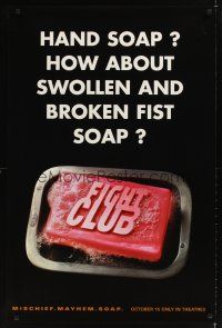 1b055 FIGHT CLUB teaser 1sh '99 Edward Norton & Brad Pitt, how about swollen & broken fist soap!