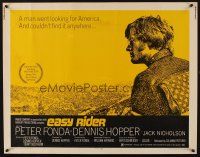 1b017 EASY RIDER 1/2sh '69 Peter Fonda, motorcycle biker classic directed by Dennis Hopper!