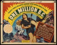 1b028 ONE MILLION B.C. 1/2sh '40 cool image of caveman Victor Mature carrying sexy babe!