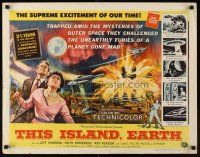 1b032 THIS ISLAND EARTH 1/2sh '55 they challenged the unearthly furies of a planet gone mad!