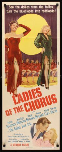 1b039 LADIES OF THE CHORUS insert '48 c/u of Marilyn Monroe & full-length w/Adele Jergens!