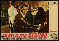 1b220 YOUNG AT HEART Italian 13x18 pbusta '55 Doris Day, great image of Frank Sinatra on piano!