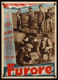 1b208 GRAPES OF WRATH Italian photobusta 1952 Henry Fonda, Jane Darwell, Steinbeck, John Ford classic