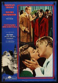 1b209 LOVE WITH THE PROPER STRANGER Italian photobusta '64 Natalie Wood & Steve McQueen kissing!