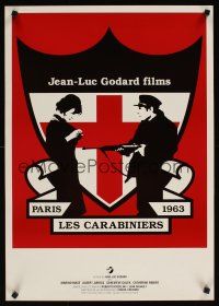 1b234 CARABINEERS Japanese R90s Jean-Luc Godard's Les Carabiniers, cool art by Jean Barnoux!
