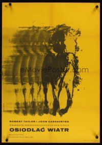1b190 SADDLE THE WIND Polish 23x33 '65 artwork of John Cassavetes, Robert Taylor & Julie London!
