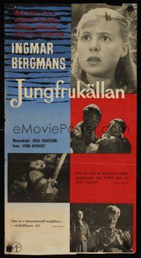 1b172 VIRGIN SPRING Swedish stolpe '60 Ingmar Bergman's Jungfrukallan, Max von Sydow, Valberg