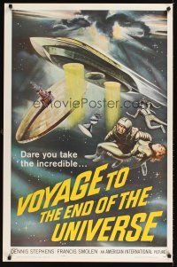 1b070 VOYAGE TO THE END OF THE UNIVERSE 1sh '64 AIP, Ikarie XB 1, cool outer space sci-fi art!