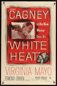 1b071 WHITE HEAT 1sh '49 James Cagney is Cody Jarrett, classic film noir, top of the world, Ma!