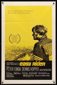 1c094 EASY RIDER 1sh '69 Peter Fonda, motorcycle biker classic directed by Dennis Hopper!