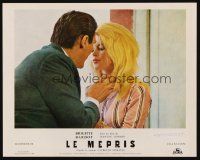 1c033 LE MEPRIS French LC '63 Jean-Luc Godard, c/u of super sexy Brigitte Bardot & Jack Palance!