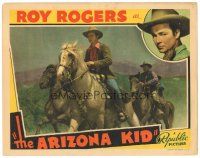 1c241 ARIZONA KID LC '39 great image of cowboy Roy Rogers riding on Trigger & in border!