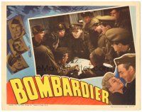 1c250 BOMBARDIER LC '43 close up of Pat O'Brien & men planning bombing raid!