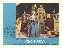 1c273 CLEOPATRA LC #7 '63 close up Elizabeth Taylor as Queen of the Nile on her throne!