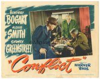 1c280 CONFLICT LC '45 Humphrey Bogart, & Sydney Greenstreet w/man at desk!