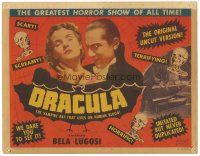 1c185 DRACULA TC R51 Tod Browning horror classic, vampire Bela Lugosi choking Helen Chandler!