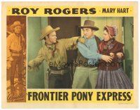 1c305 FRONTIER PONY EXPRESS LC '39 c/u of Roy Rogers saving Mary Hart from bad guy!