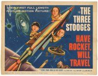 1c194 HAVE ROCKET WILL TRAVEL TC '59 wonderful sci-fi art of The Three Stooges in space!