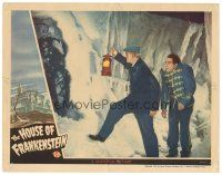 1c330 HOUSE OF FRANKENSTEIN LC '44 Boris Karloff & J. Carroll Naish discover monster in ice!