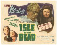 1c198 ISLE OF THE DEAD TC '45 Boris Karloff, completely different image & great taglines!