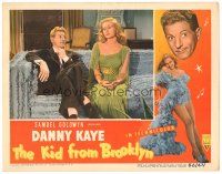 1c345 KID FROM BROOKLYN LC '46 shy milkman Danny Kaye on couch with sexy Virginia Mayo!